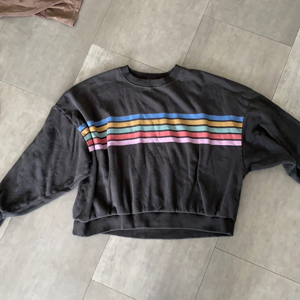 Rainbow and black sweatshirt